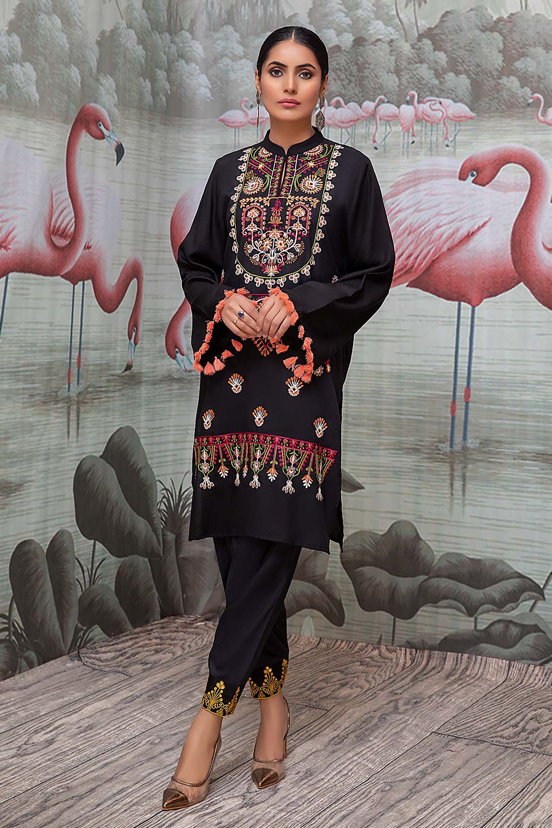 Solid Embroidered Shirt