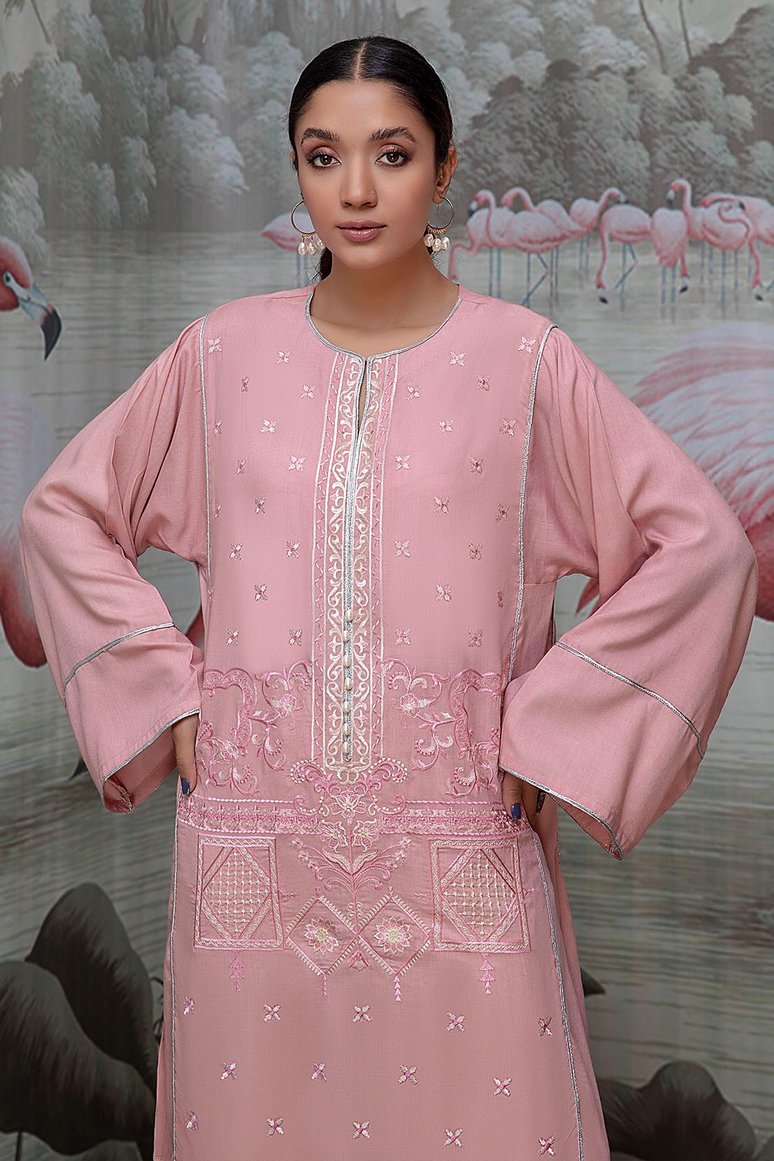 Solid Embroidered Shirt - Image 3