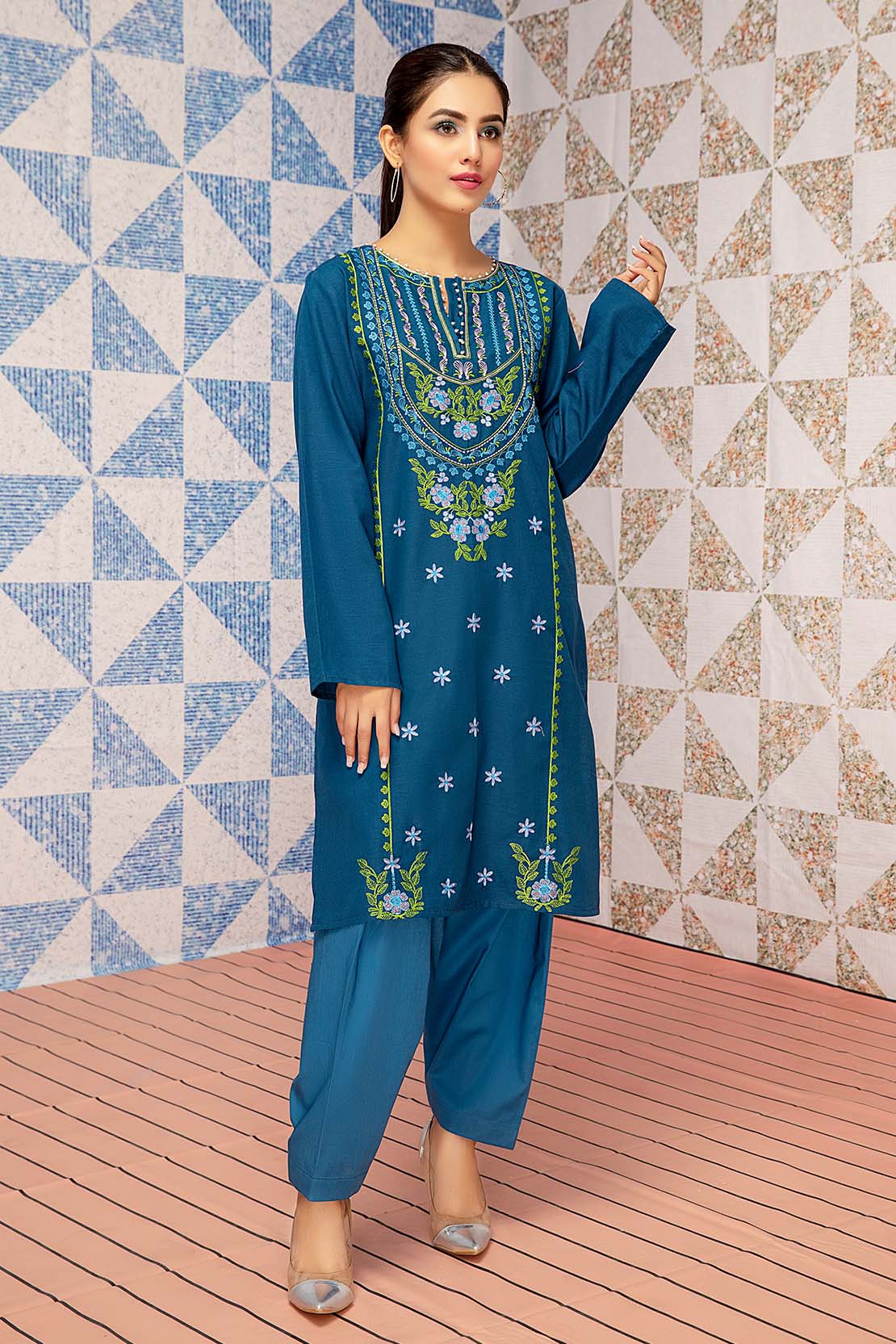 Solid Embroidered Shirt