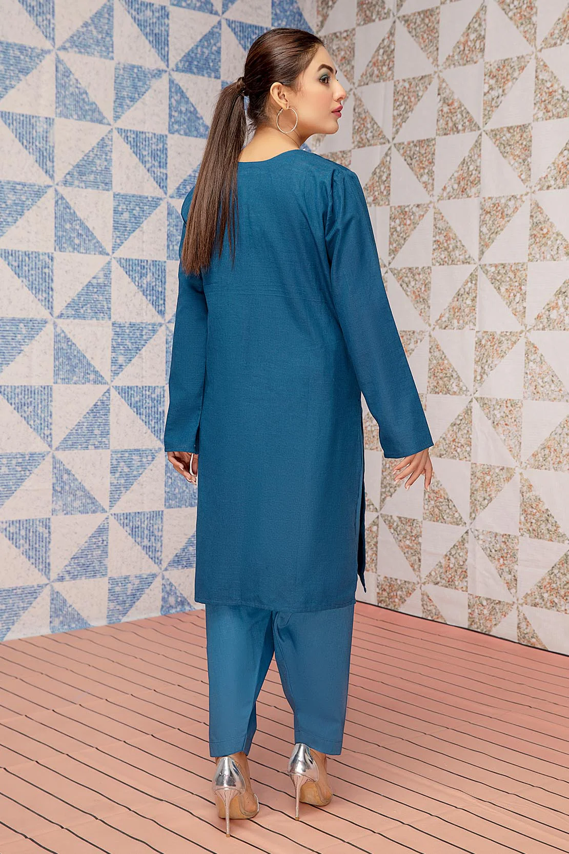 Solid Embroidered Shirt - Image 2