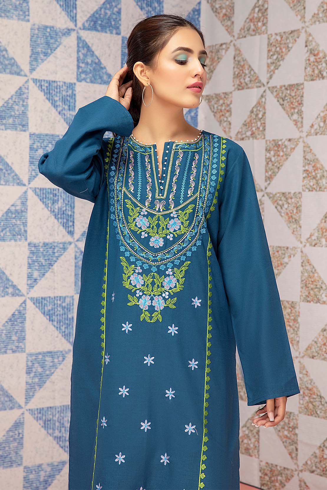 Solid Embroidered Shirt - Image 5