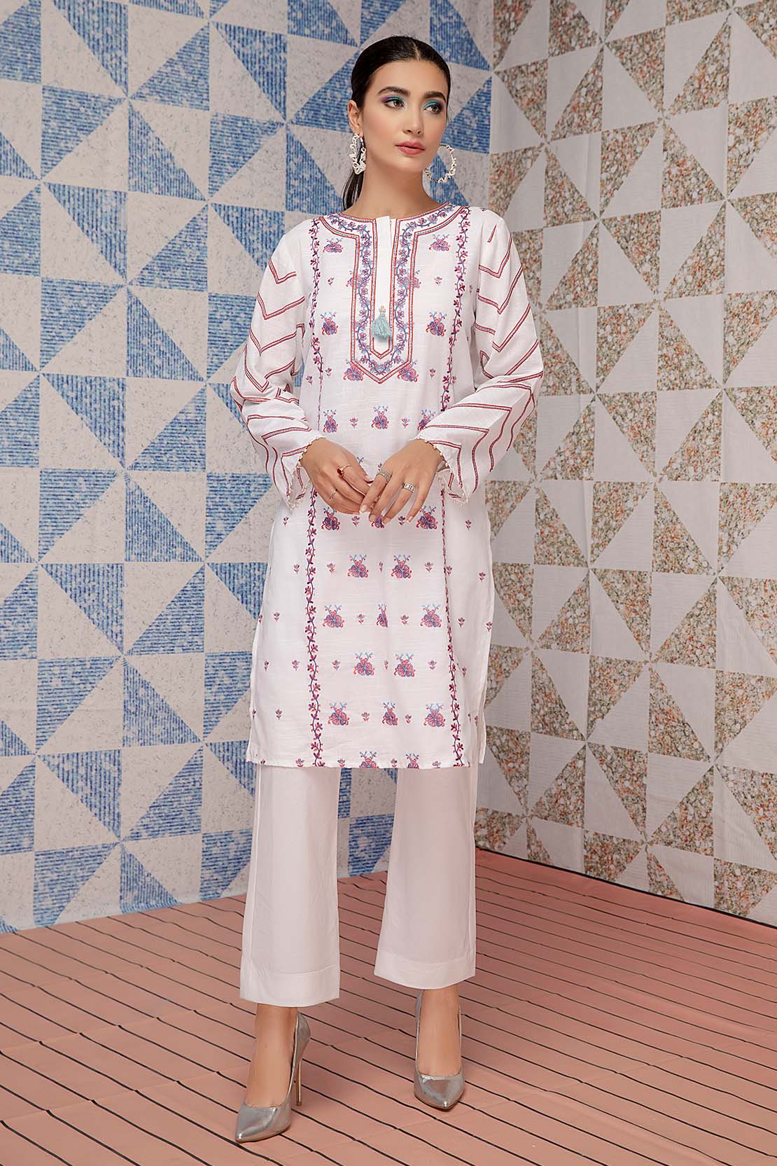 Solid Embroidered Shirt
