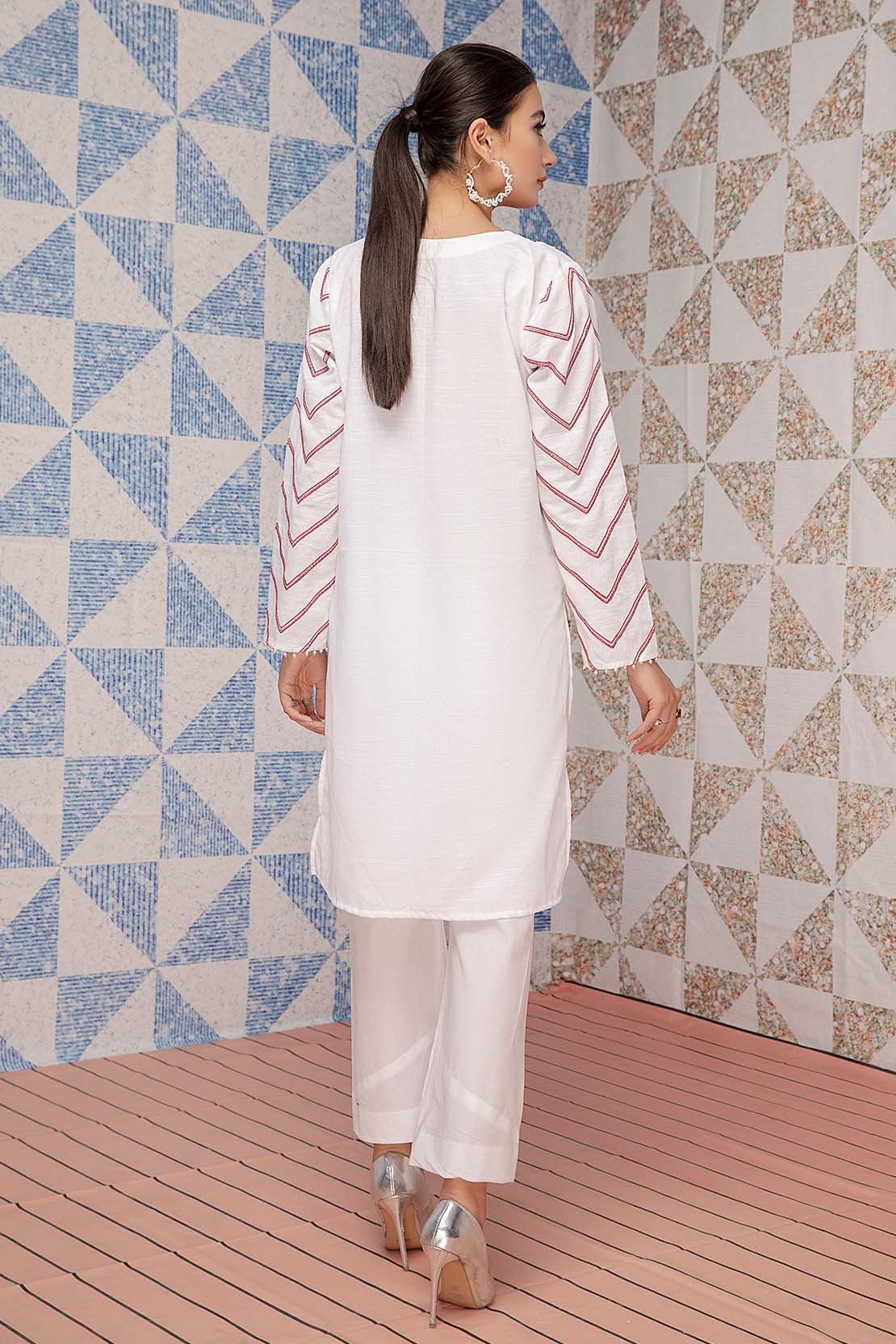 Solid Embroidered Shirt - Image 2