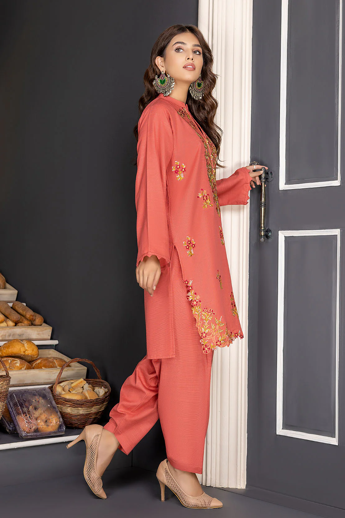 Solid Embroidered Shirt - Image 3