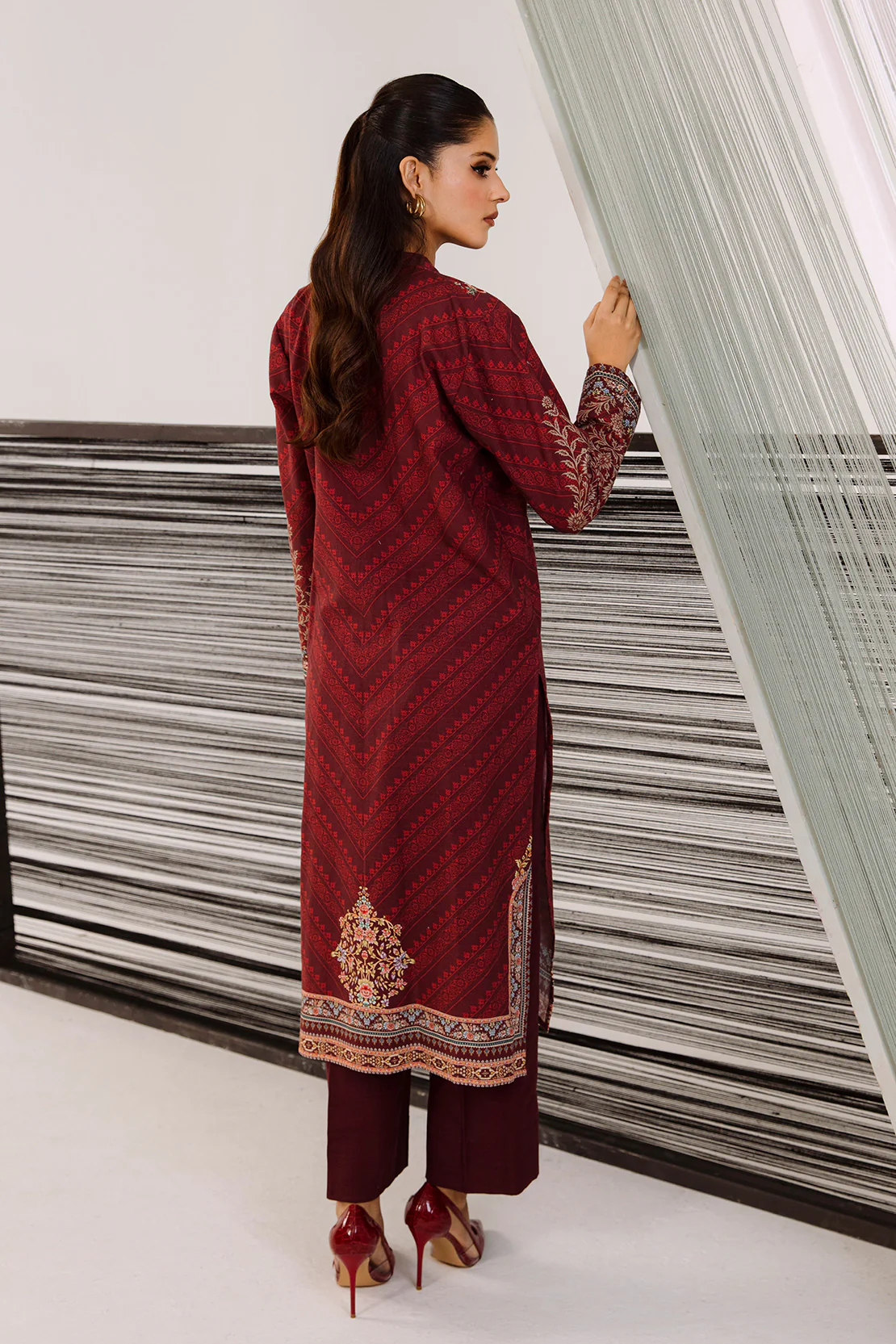 Digital Printed Embroidered Shirt - Image 5