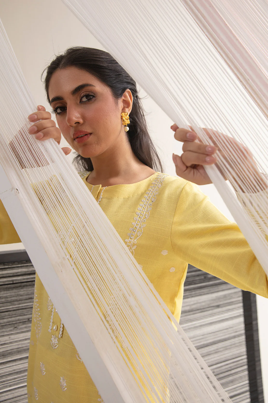 2 PIECE - EMBROIDERED SHIRT WITH PRINTED TROUSERS - Image 3