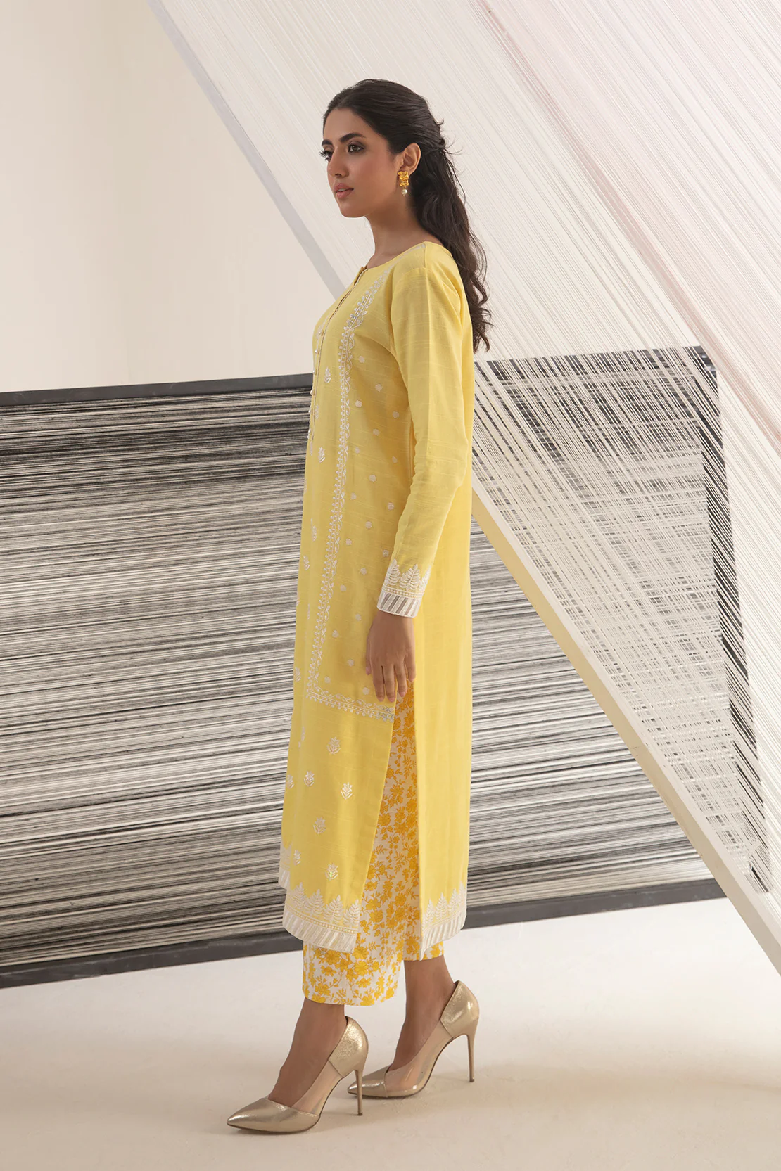 2 PIECE - EMBROIDERED SHIRT WITH PRINTED TROUSERS - Image 5