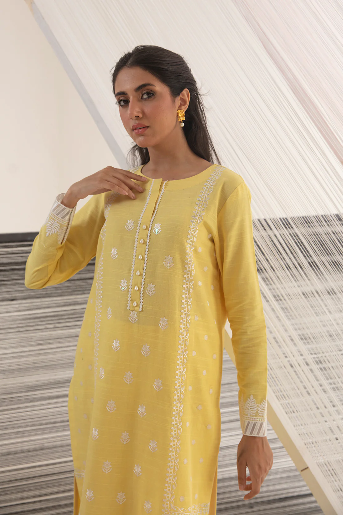 2 PIECE - EMBROIDERED SHIRT WITH PRINTED TROUSERS - Image 7