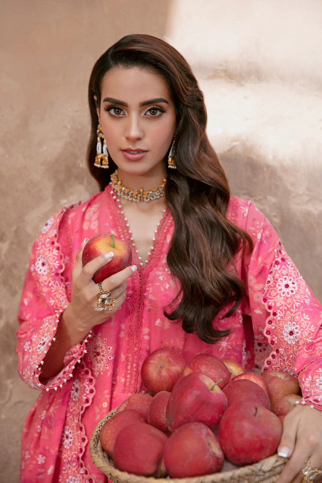 3 PIECE - EMBROIDERED KHADDAR SUIT WITH KHADDAR SHAWL - Image 9