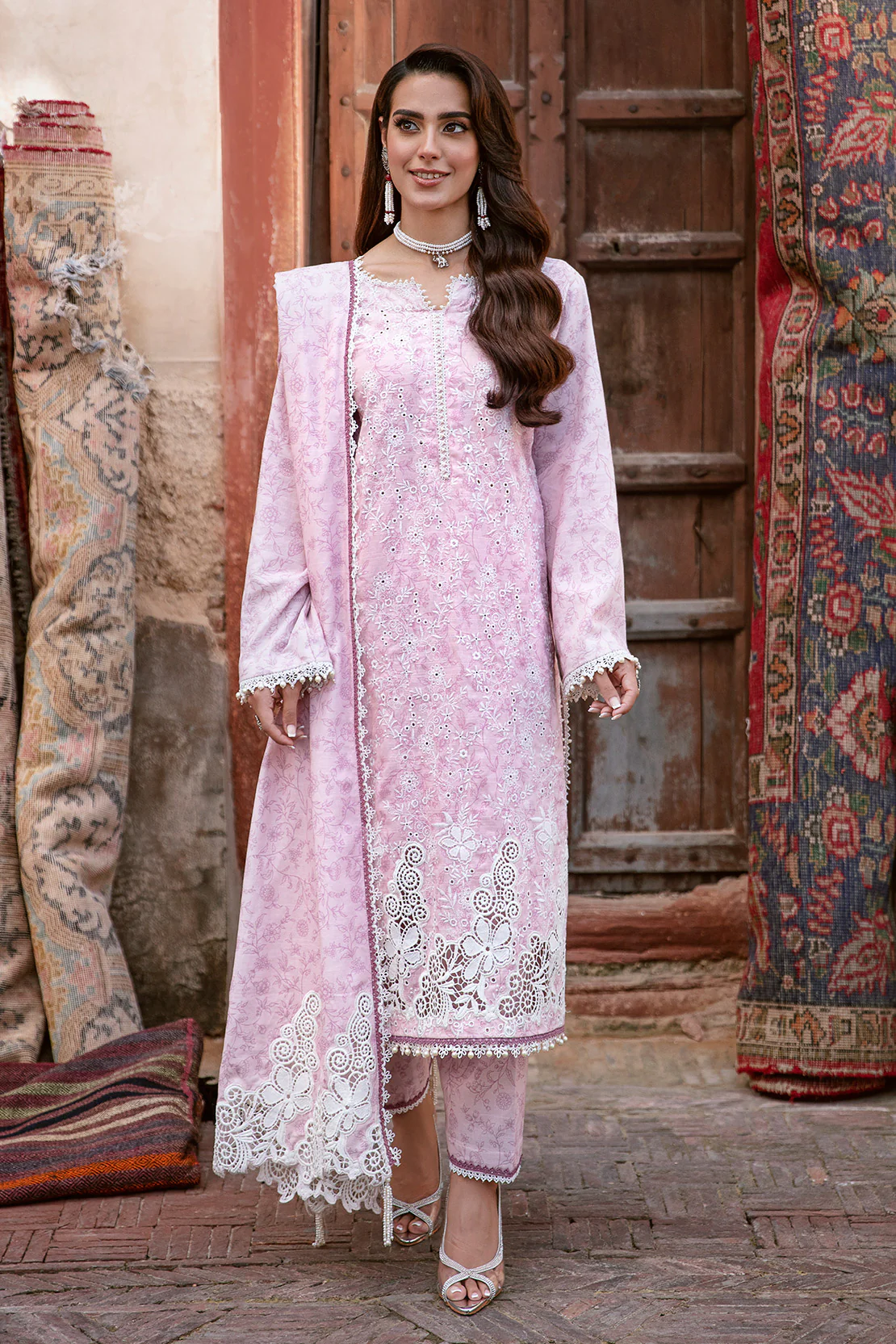 3 PIECE - EMBROIDERED KHADDAR SUIT WITH KHADDAR SHAWL