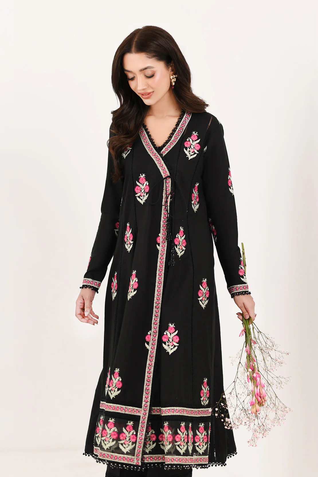 Embroidered - 2 Pc Cotton Linen Suit - Image 3