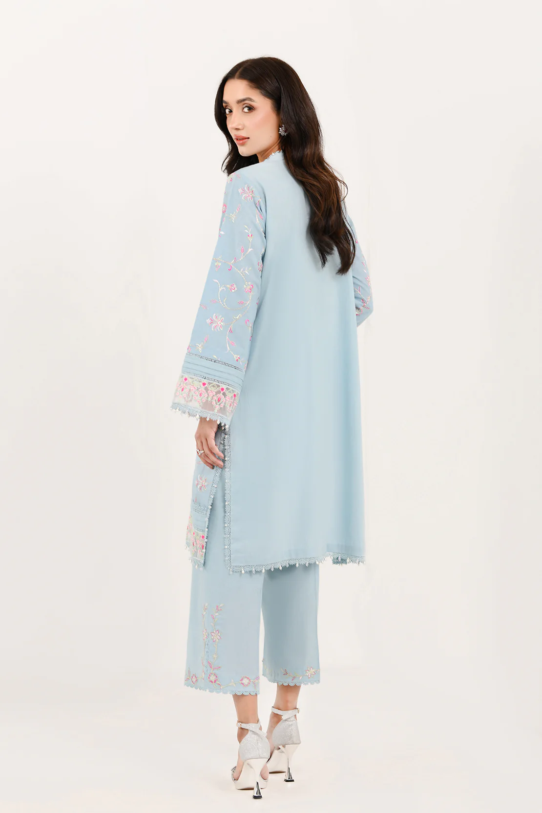Embroidered - 2 Pc Cotton Linen Suit - Image 5