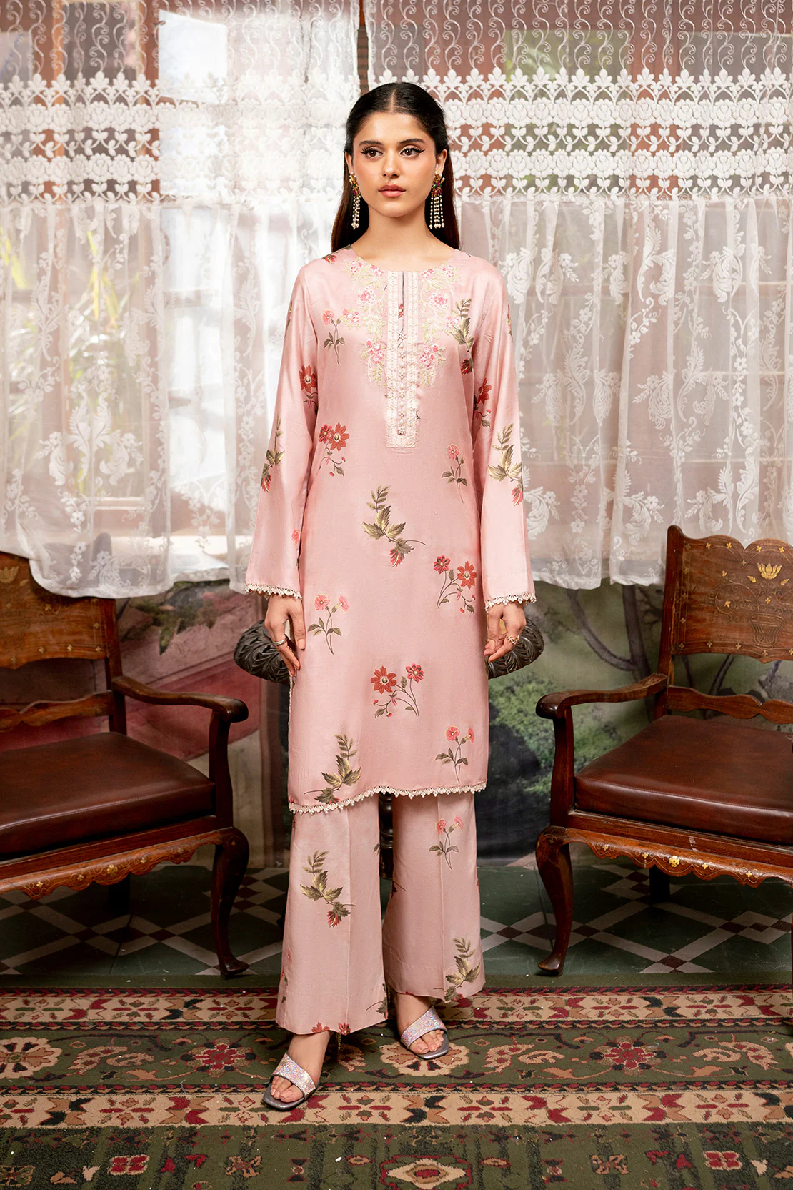 Embroidered - 2 Pc Linen Suit
