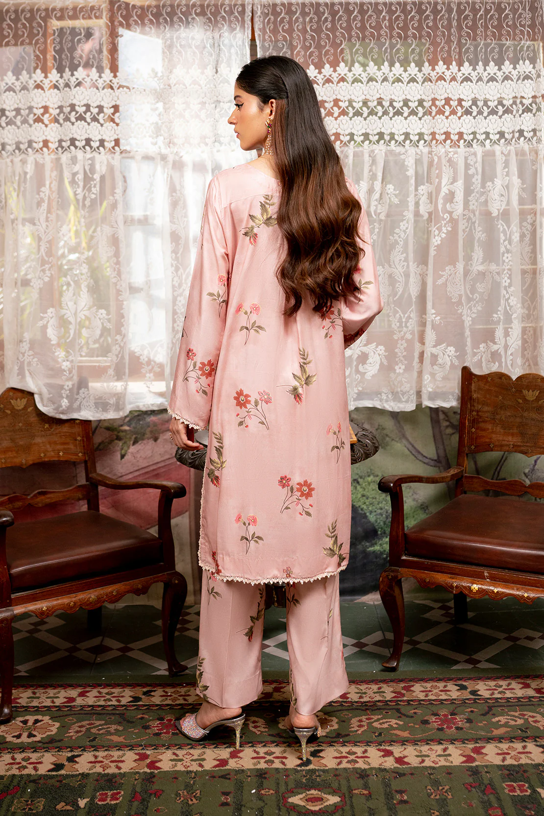 Embroidered - 2 Pc Linen Suit - Image 2