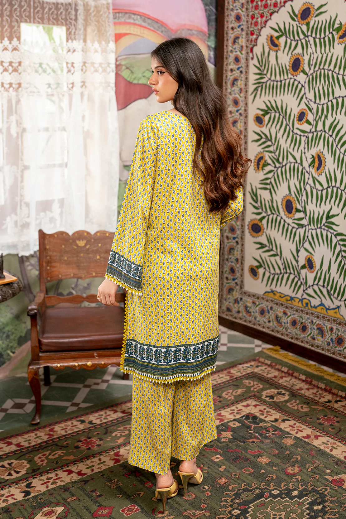 Printed - 2 Pc Linen Suit - Image 2