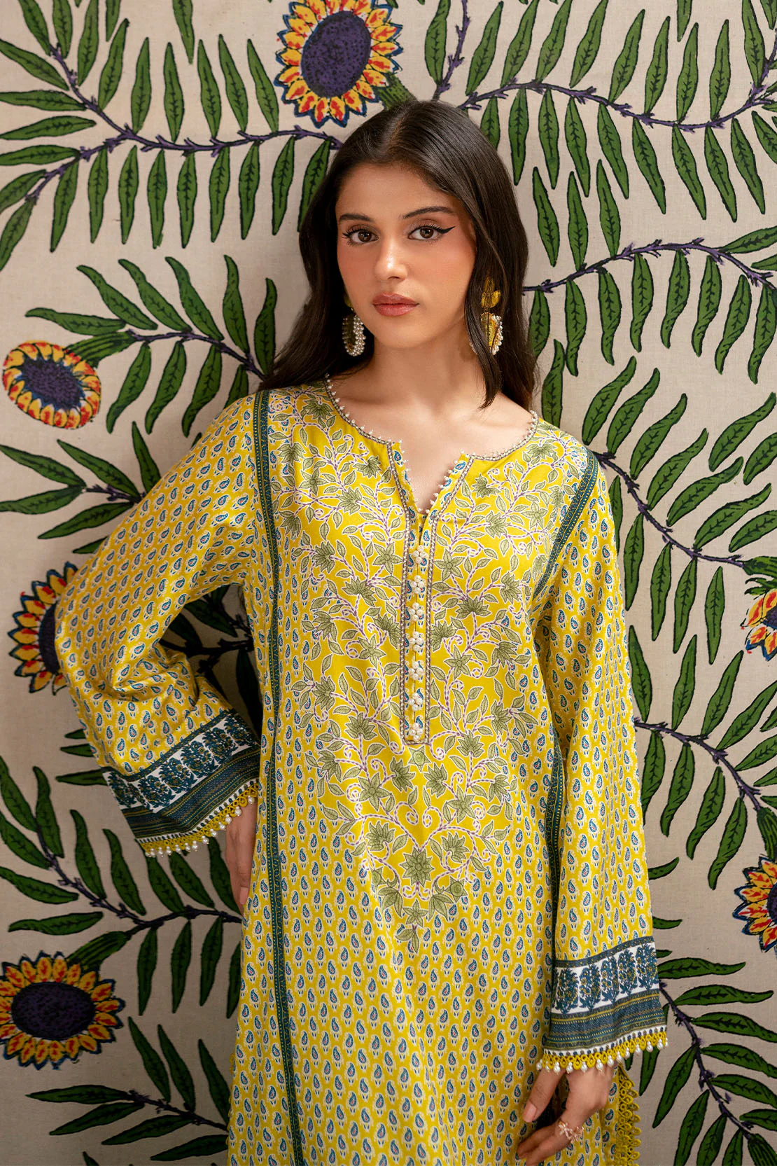 Printed - 2 Pc Linen Suit - Image 5