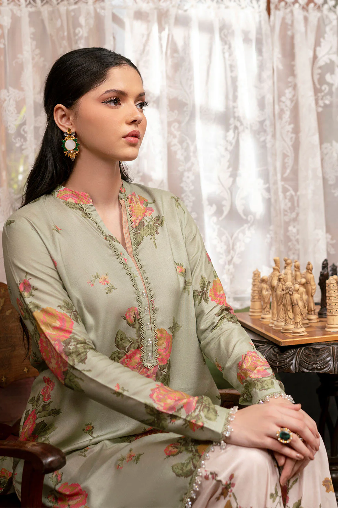 Printed - 2 Pc Linen Suit - Image 4