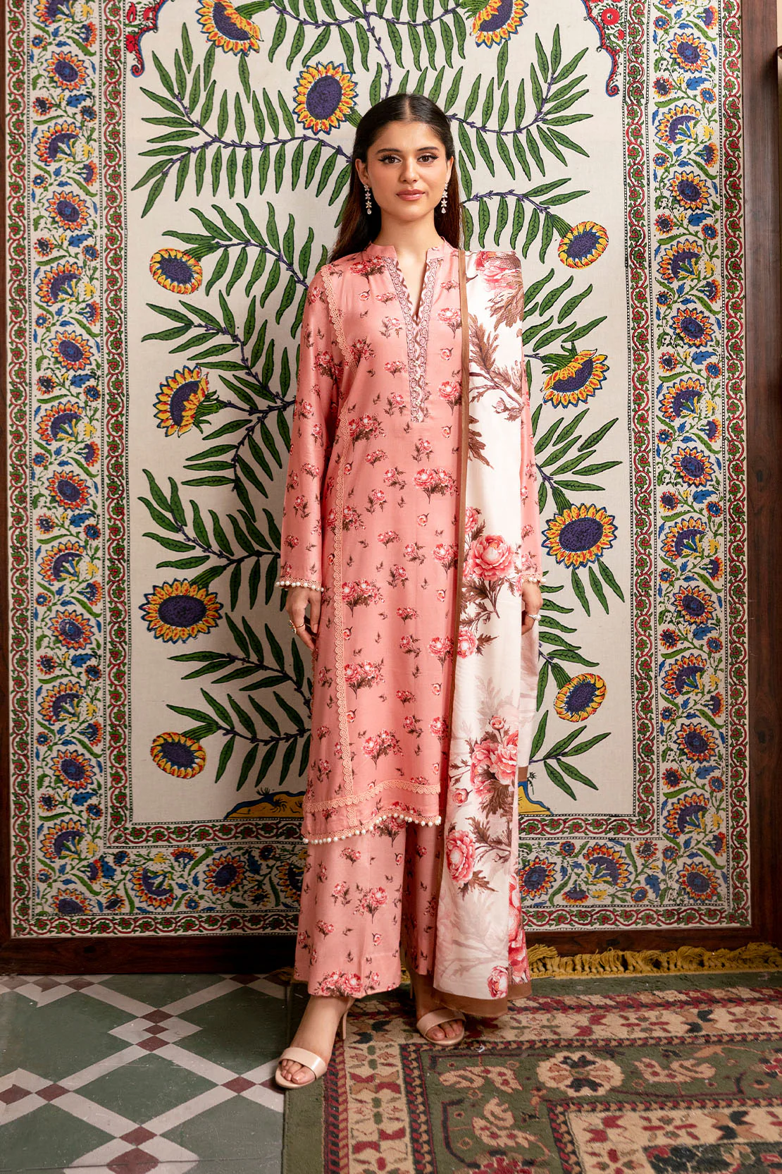 Printed - 3 Pc Linen Suit
