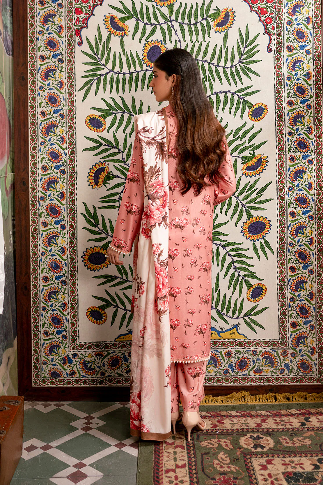 Printed - 3 Pc Linen Suit - Image 2
