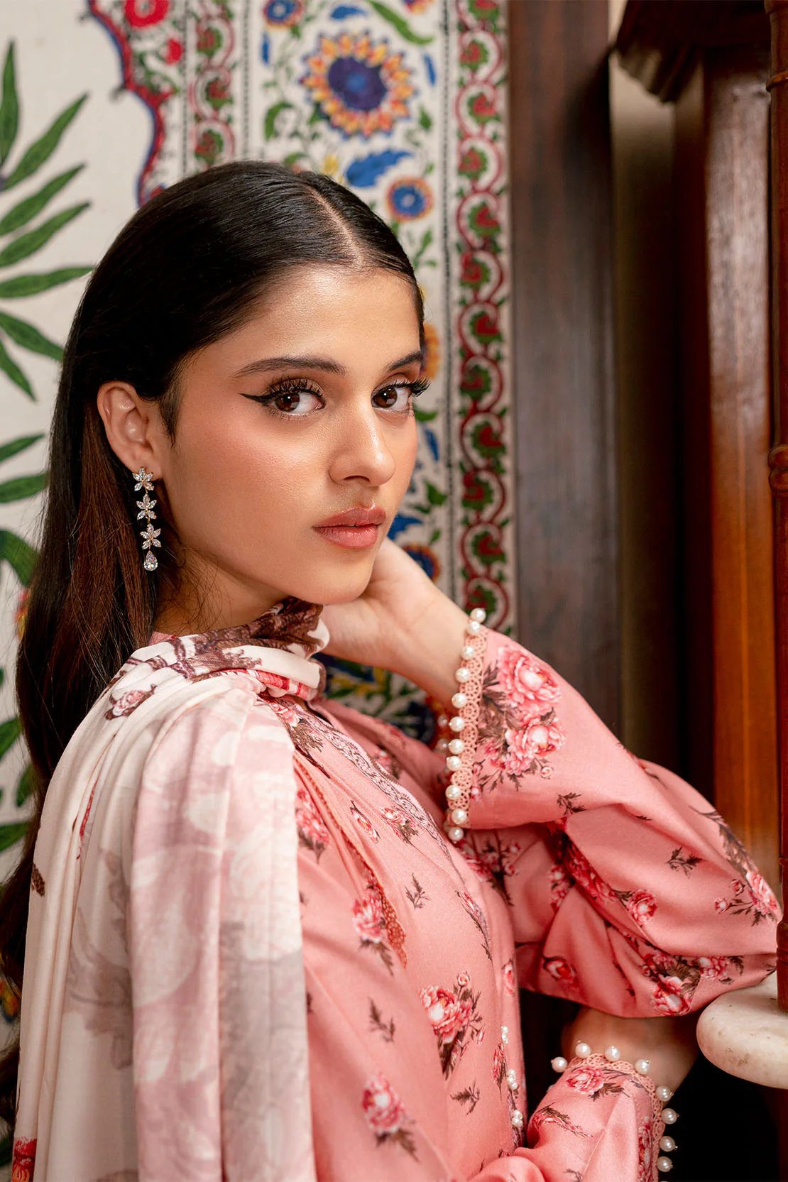 Printed - 3 Pc Linen Suit - Image 4
