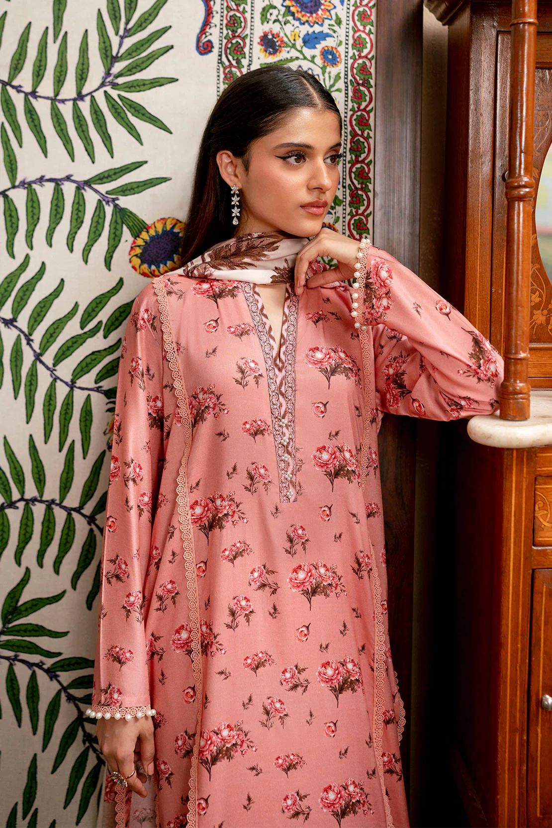 Printed - 3 Pc Linen Suit - Image 5
