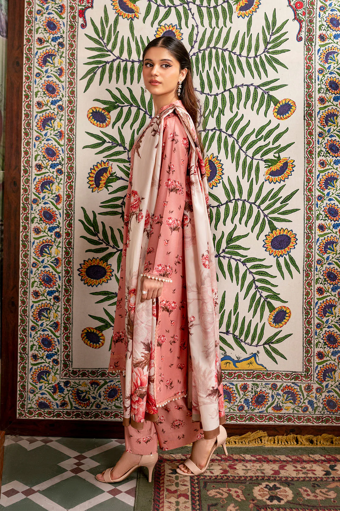 Printed - 3 Pc Linen Suit - Image 6