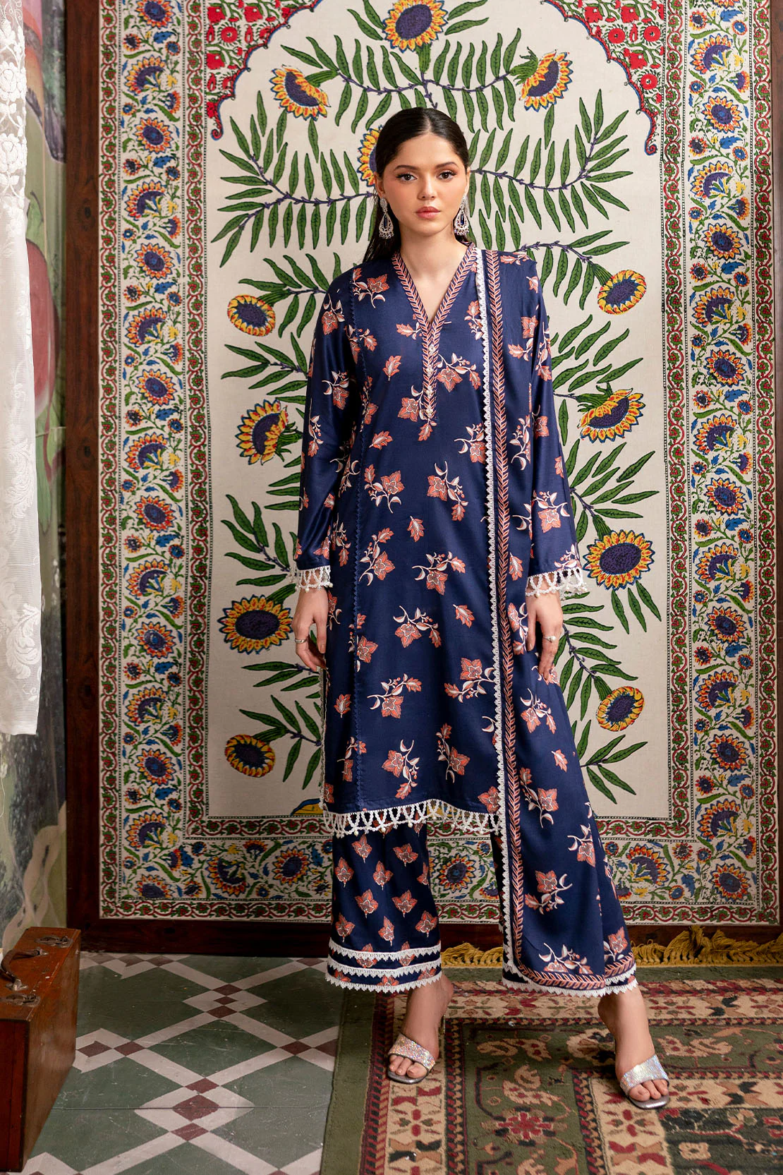 Printed - 3 Pc Linen Suit