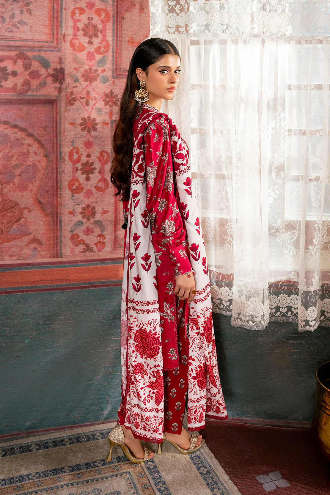 Printed - 3 Pc Linen Suit - Image 2