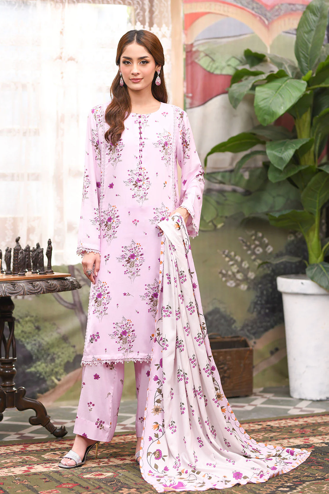 Printed - 3 Pc Linen Suit