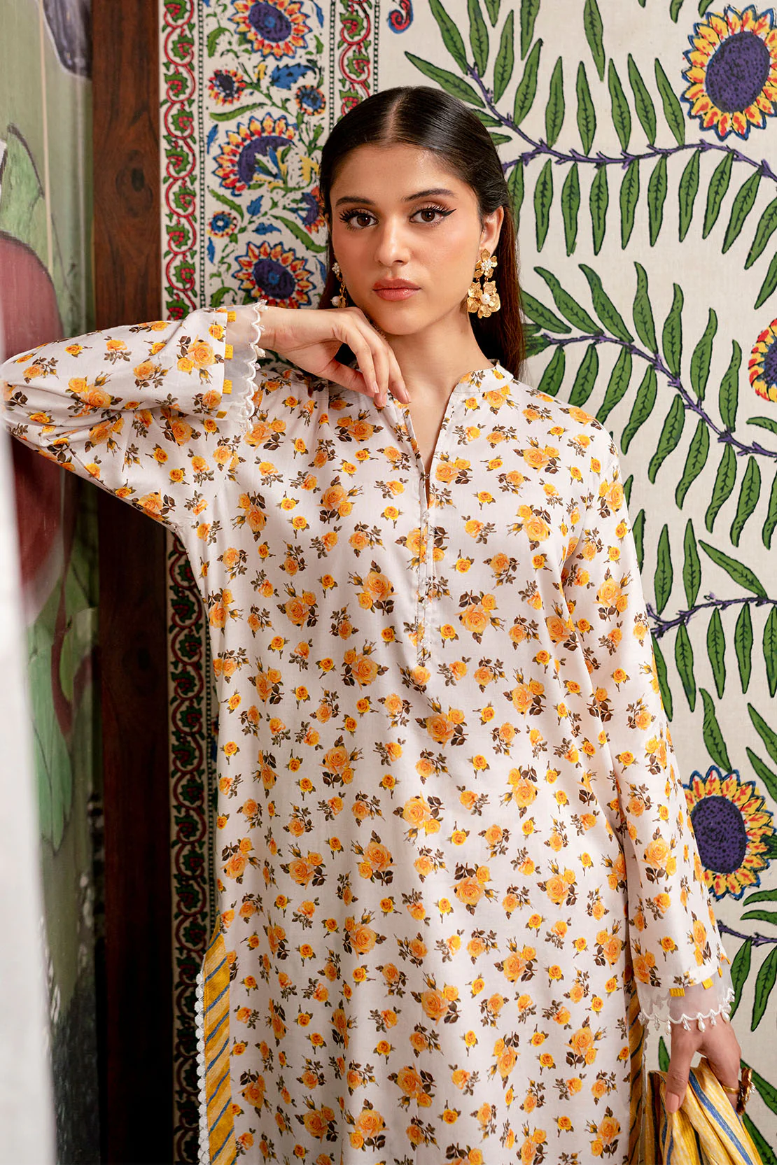 Printed - 3 Pc Linen Suit - Image 4
