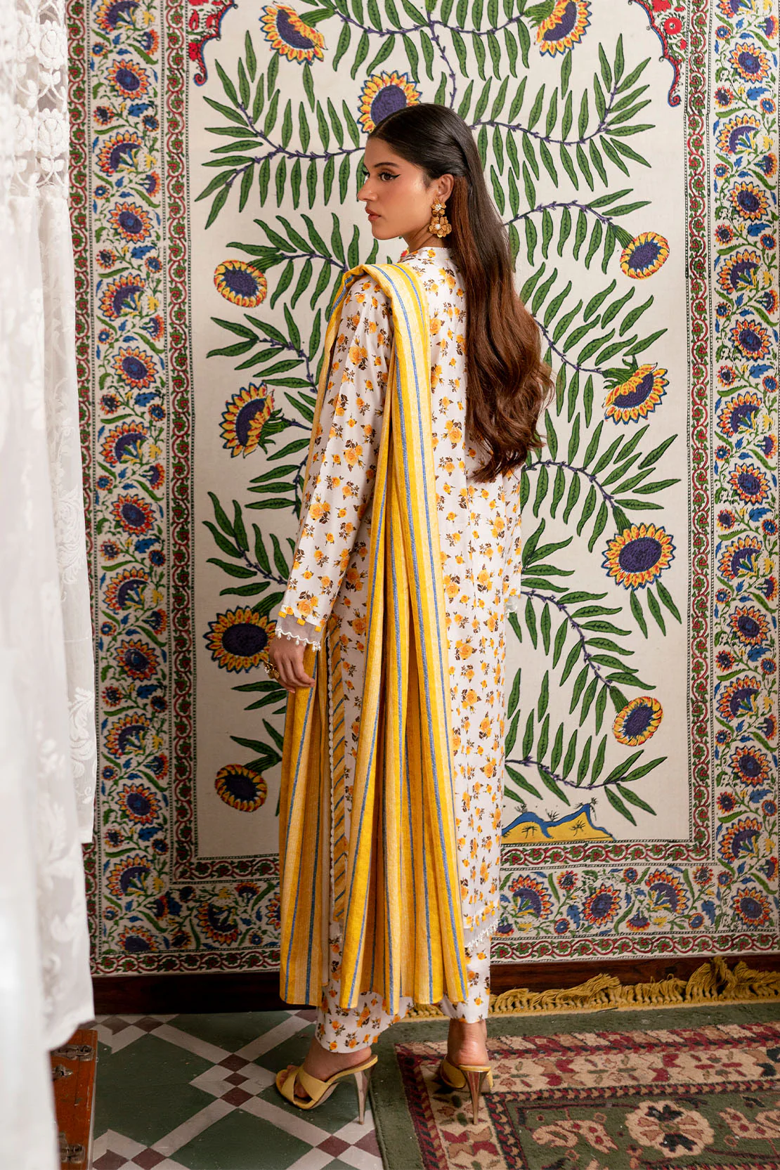 Printed - 3 Pc Linen Suit - Image 5