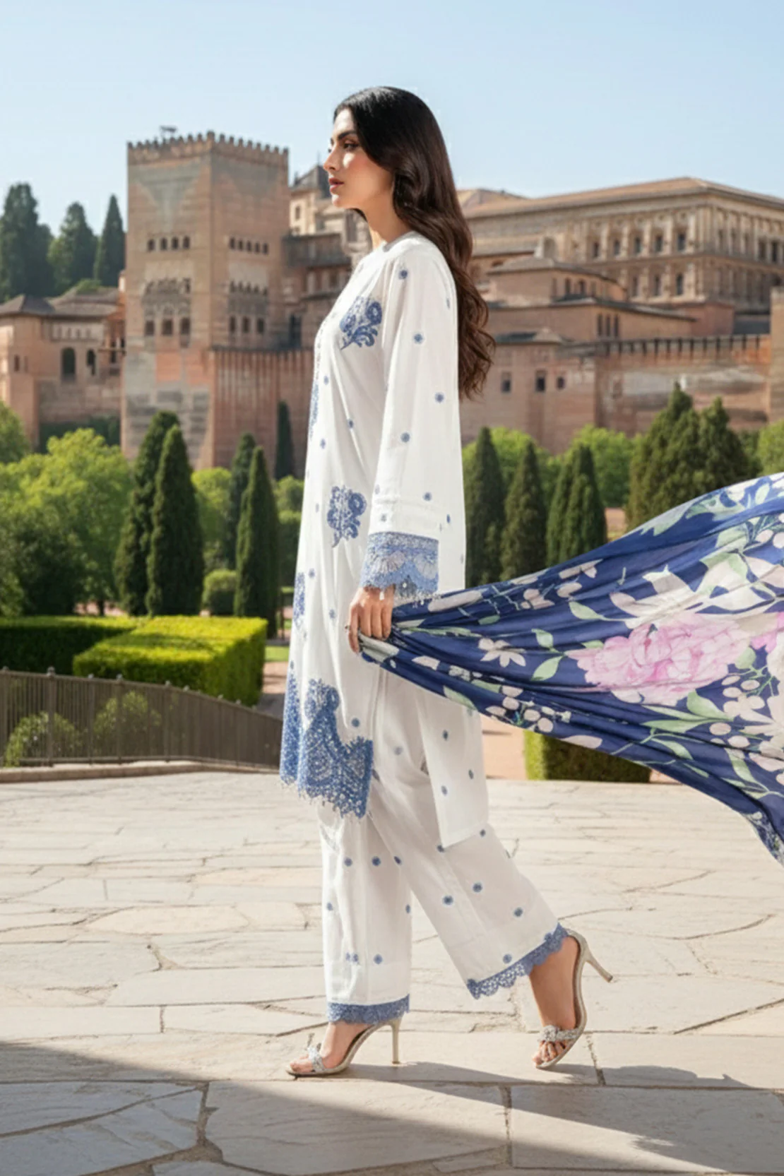 Embroidered - 3 Pc Khaddar Suit - Image 5