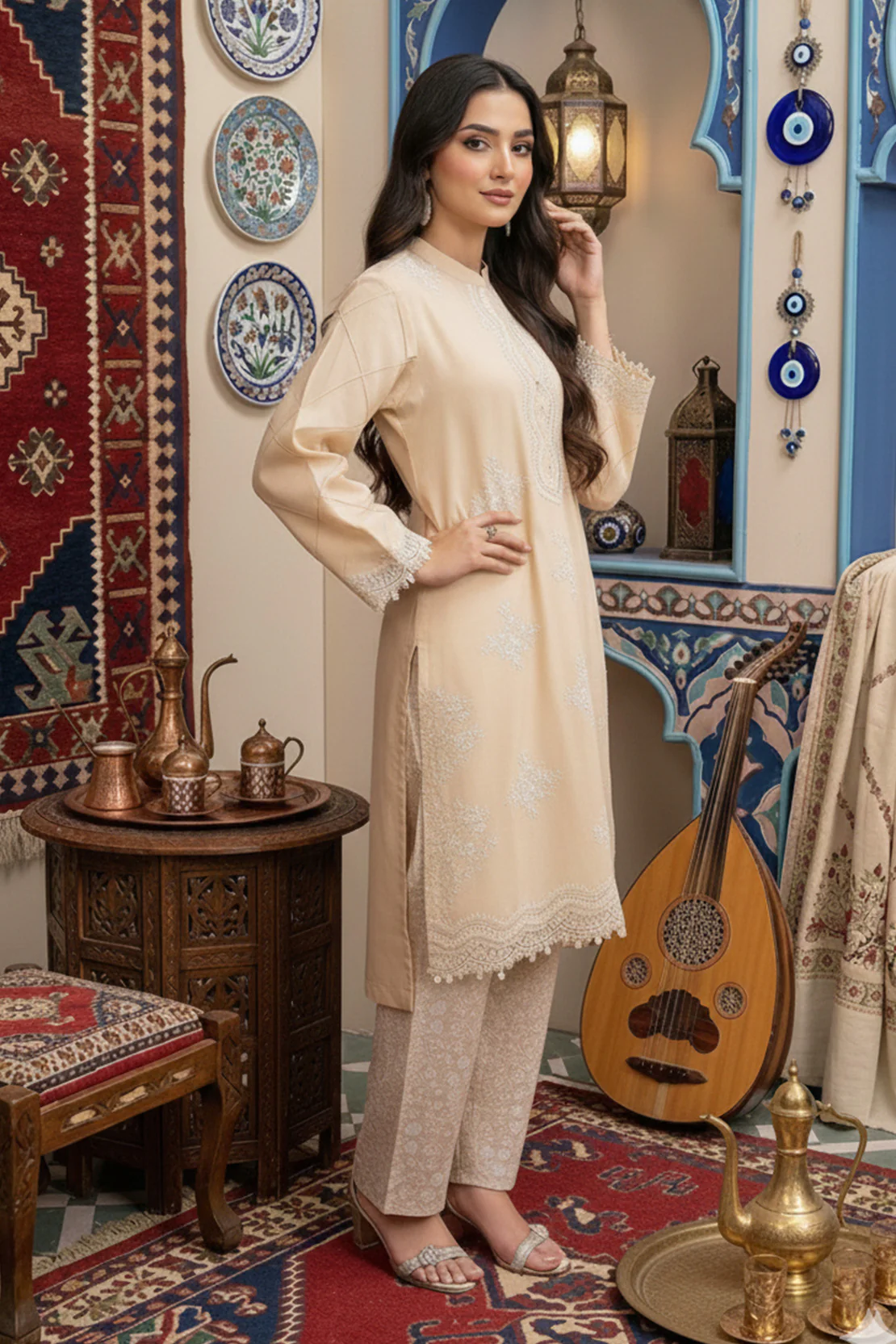 Embroidered - 2 Pc Khaddar Suit - Image 4