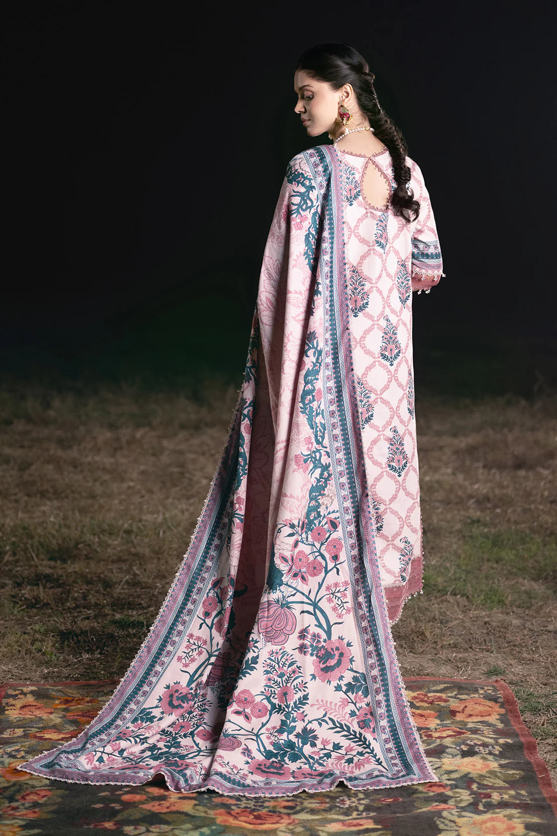 Printed - 3 Pc Khaddar Suit - Image 2