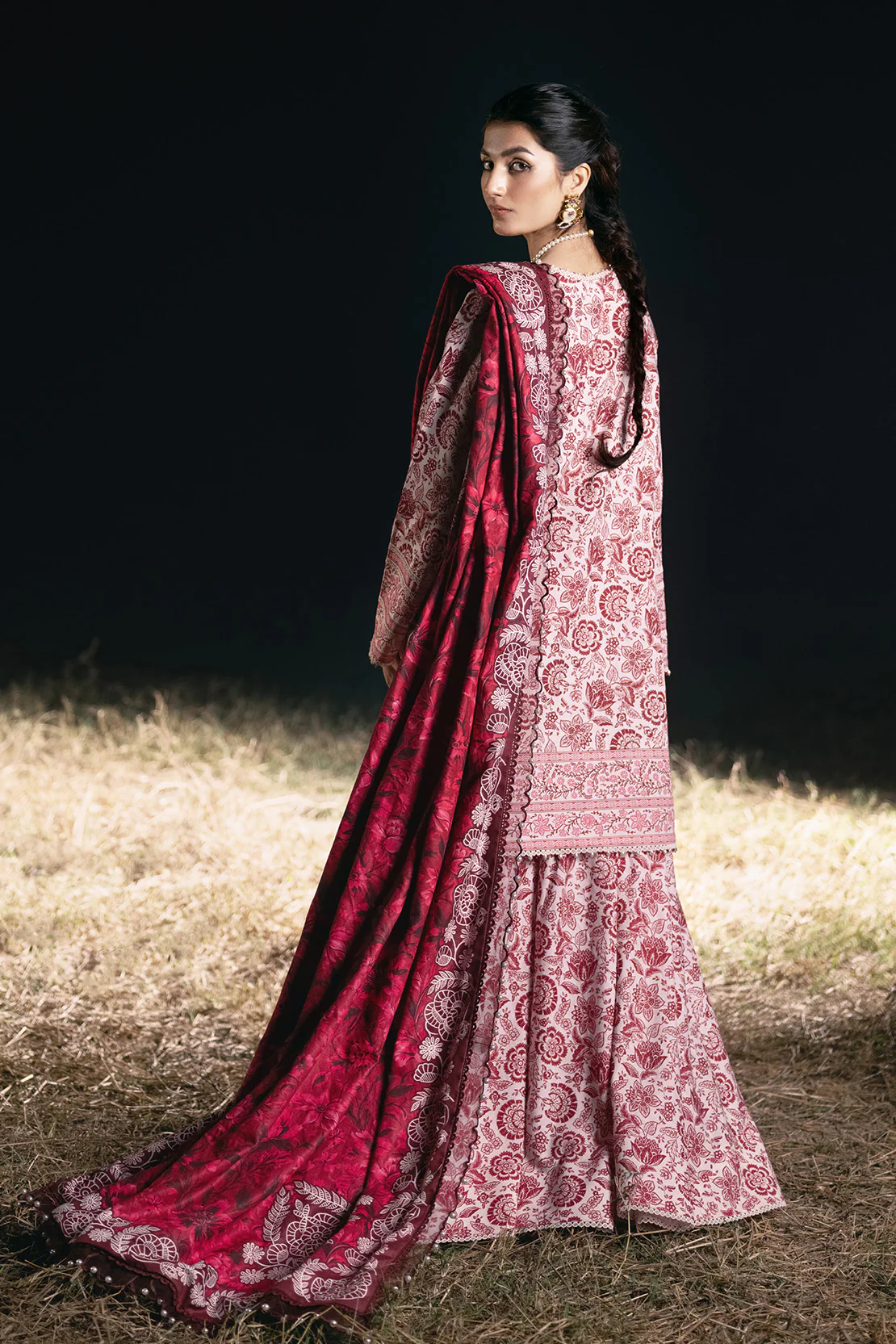 Printed - 3 Pc Khaddar Suit - Image 2