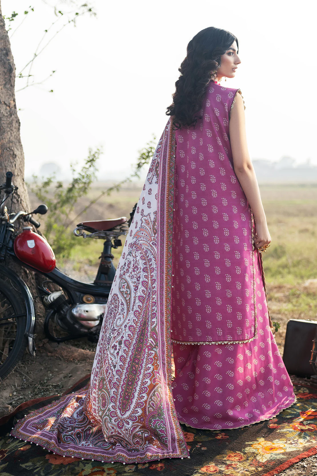 Printed - 3 Pc Khaddar Suit - Image 2