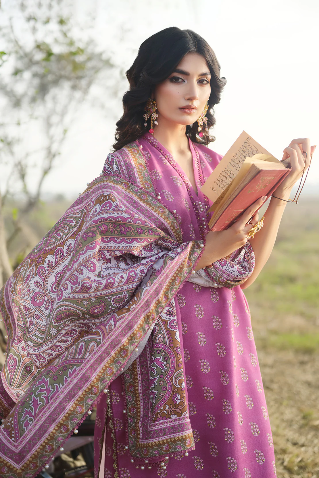 Printed - 3 Pc Khaddar Suit - Image 5