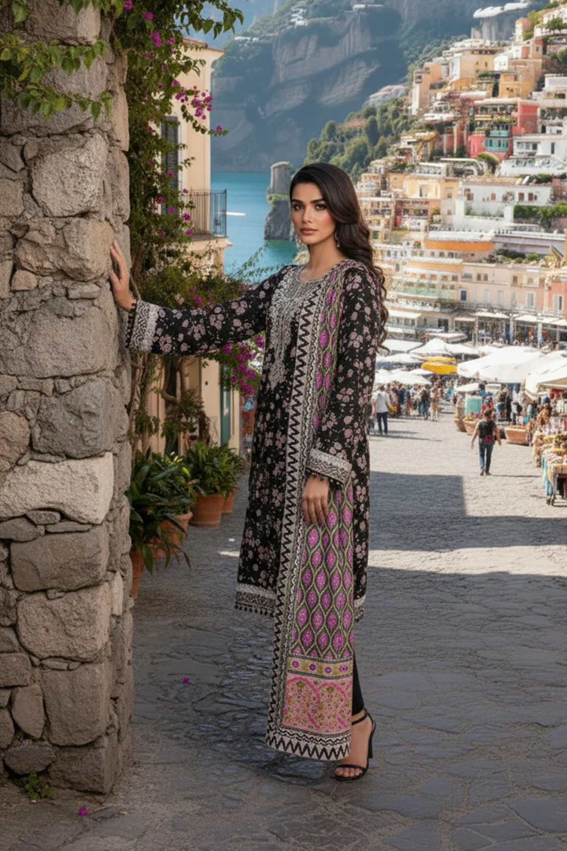 Embroidered - 3 Pc Khaddar Suit - Image 3