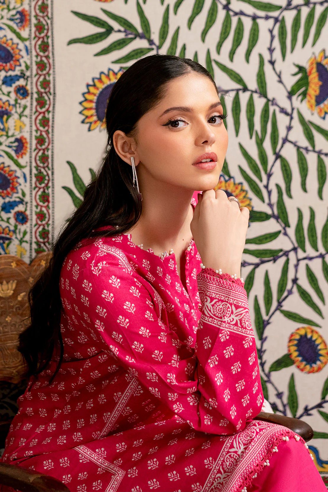 Printed - 3 Pc Khaddar Suit - Image 4