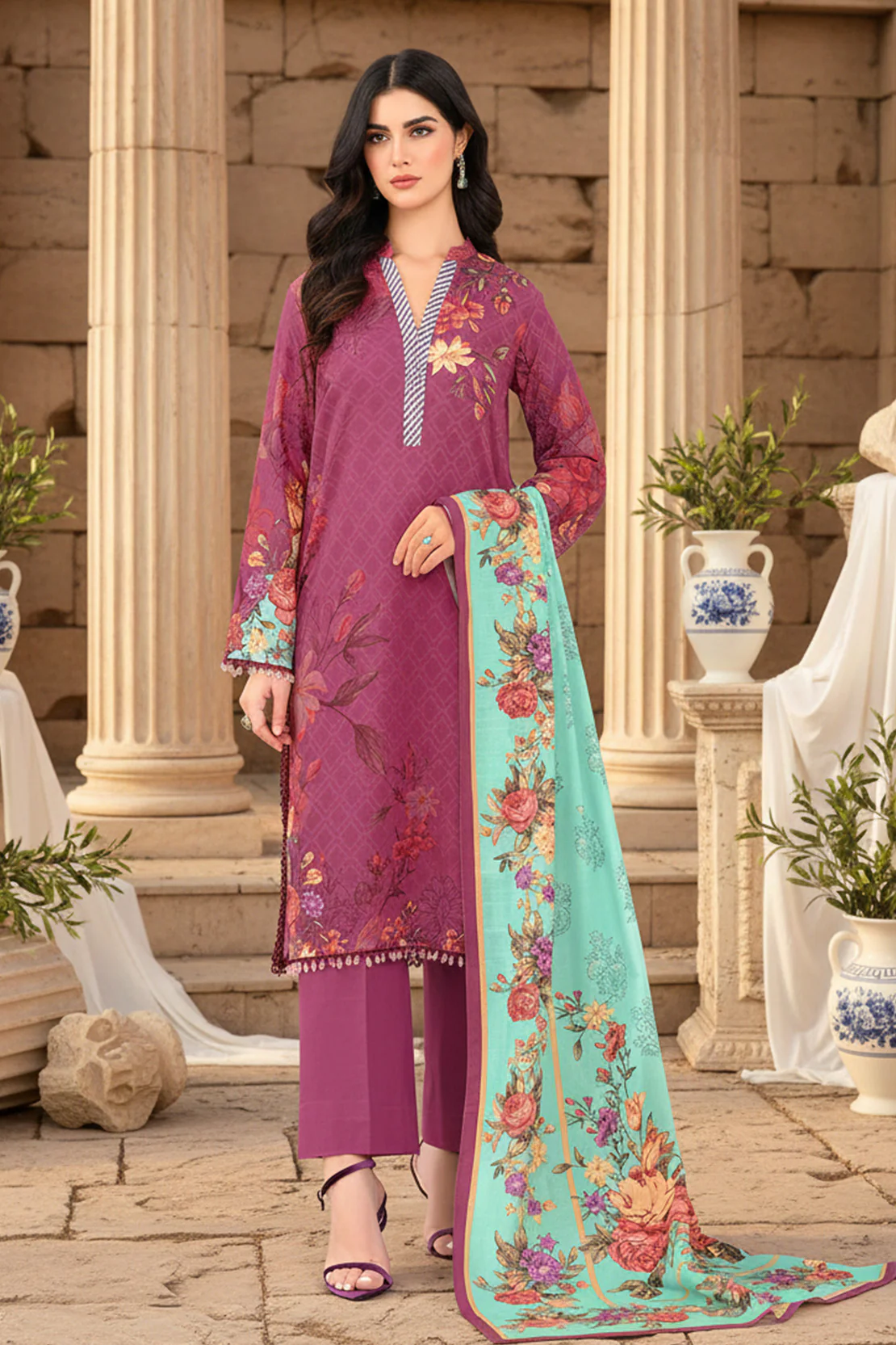 Printed - 3 Pc Khaddar Suit