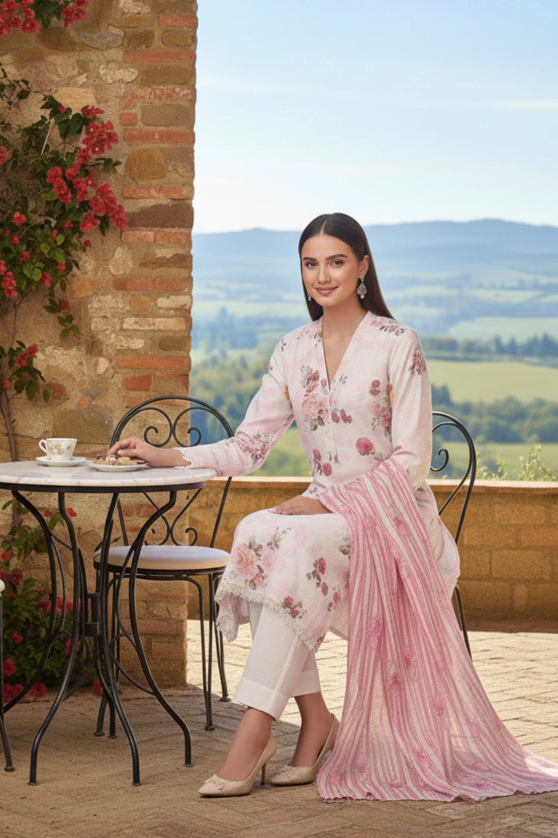 Printed - 3 Pc Khaddar Suit - Image 4