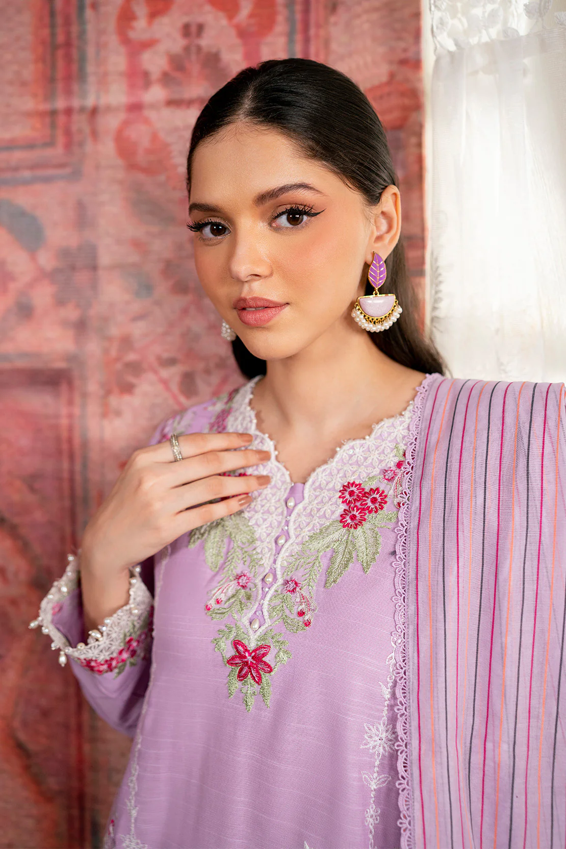 Embroidered - 3 Pc Khaddar Suit - Image 5