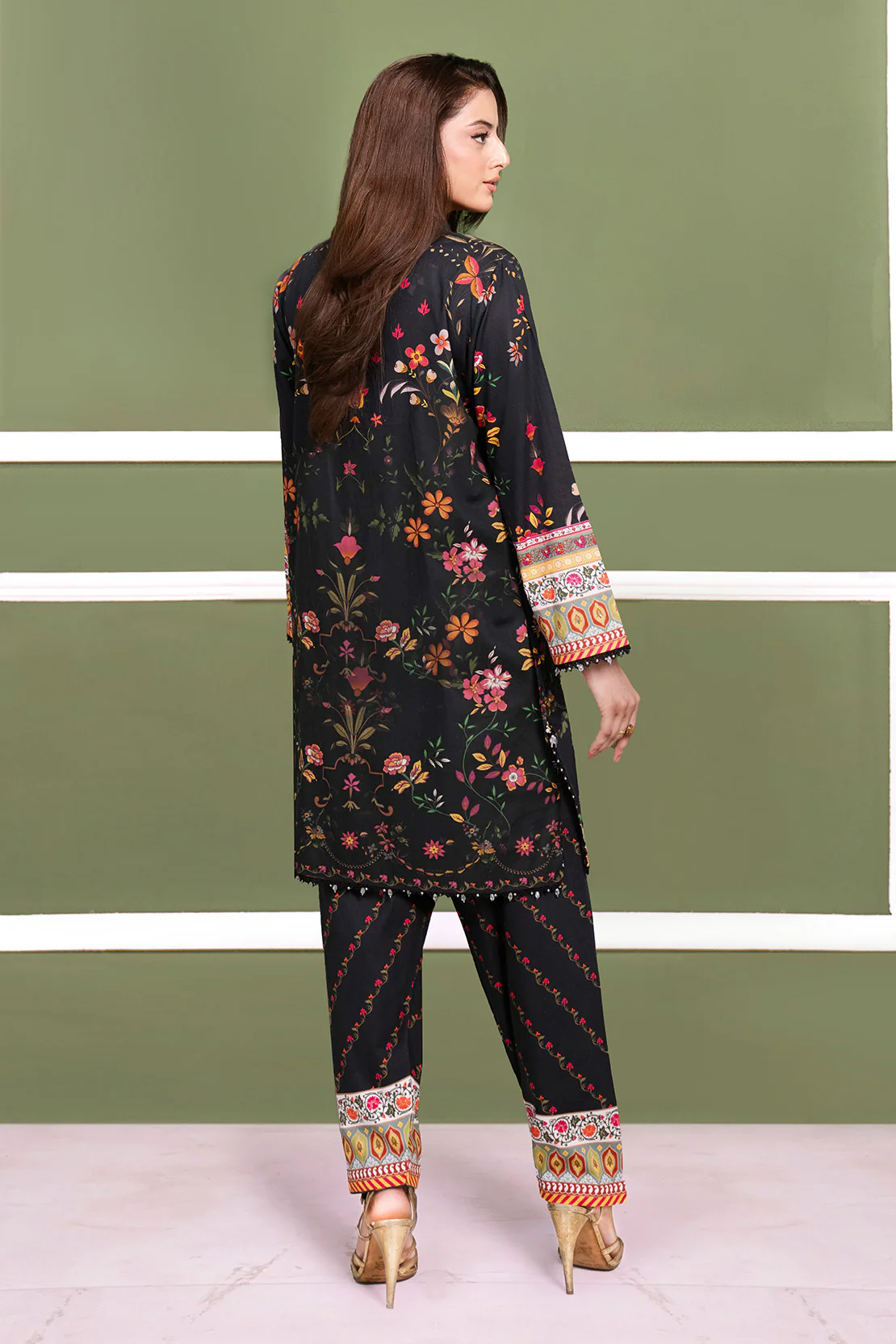 Printed - 2 Pc Cotton Viscose Suit - Image 6