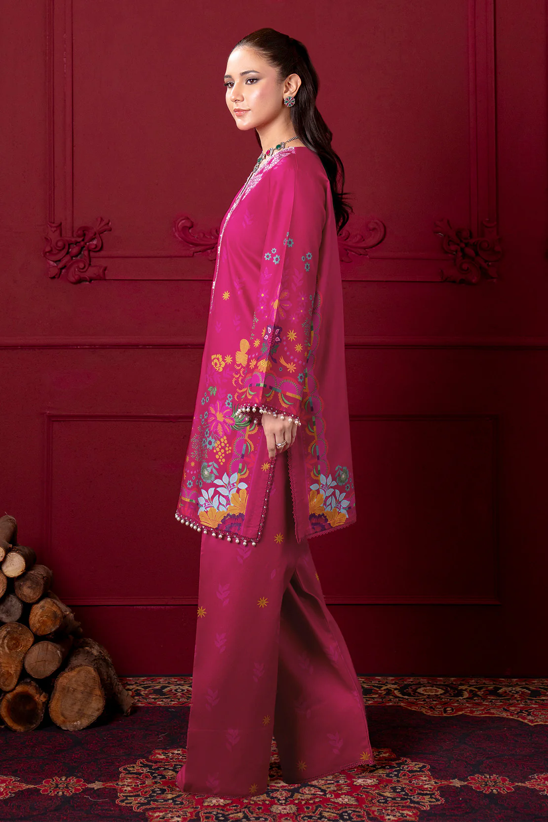 Embroidered - 2 Pc Linen Suit - Image 6