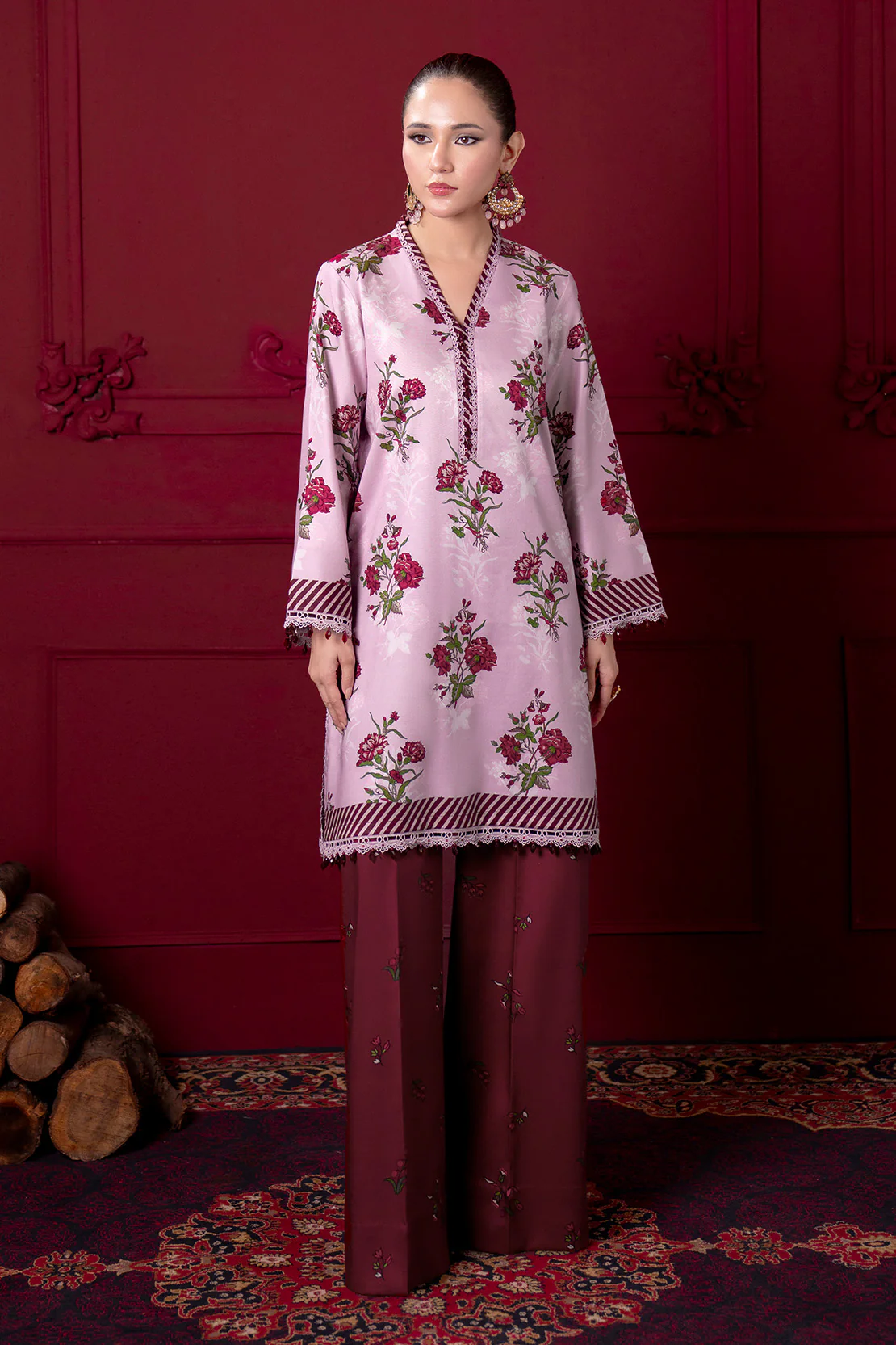 Printed - 2 Pc Linen Suit - Image 4