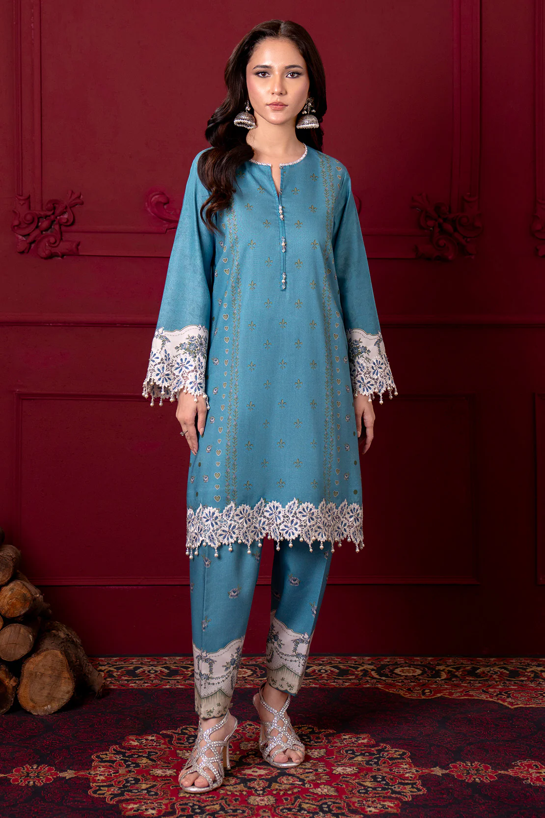 Embroidered - 2 Pc Linen Suit (RTW)