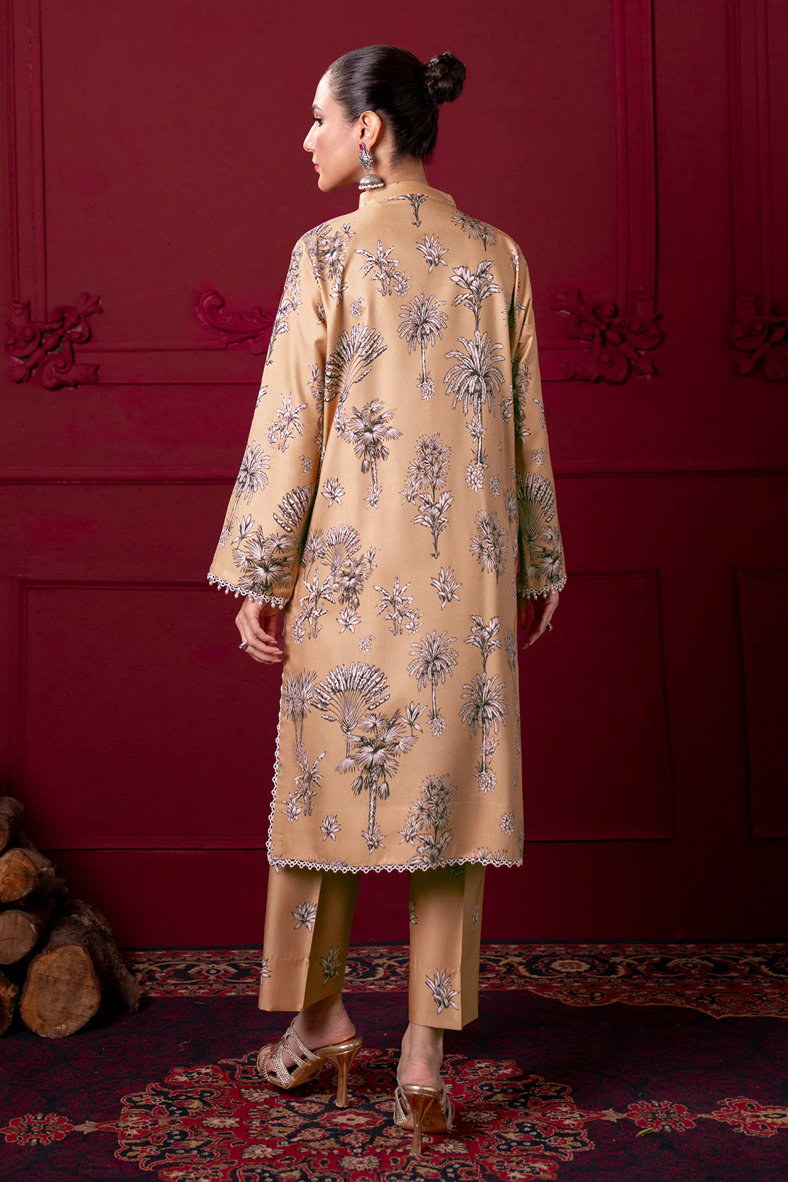 Printed - 2 Pc Linen Suit (RTW) - Image 7