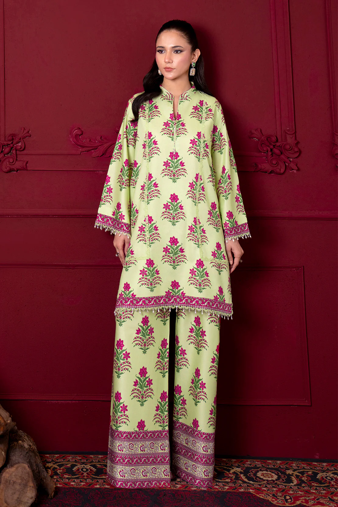 Printed - 2 Pc Linen Suit - Image 3