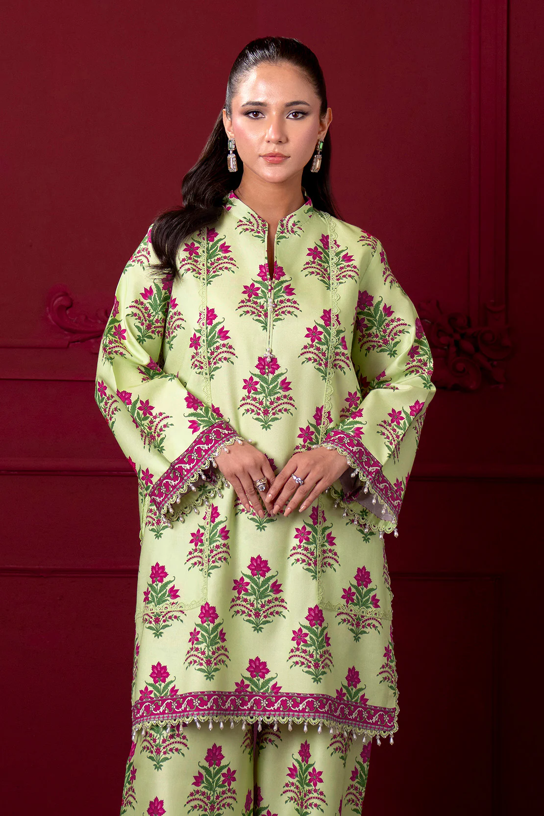 Printed - 2 Pc Linen Suit - Image 5