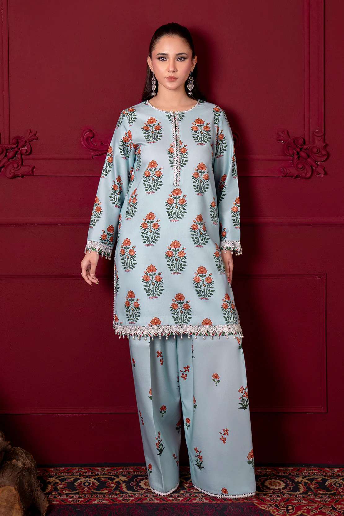 Printed - 2 Pc Linen Suit - Image 3